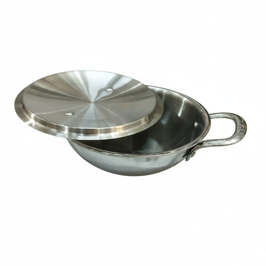 Virtue 18 cm Triply Kadai with SS Lid (1.3 Litre)