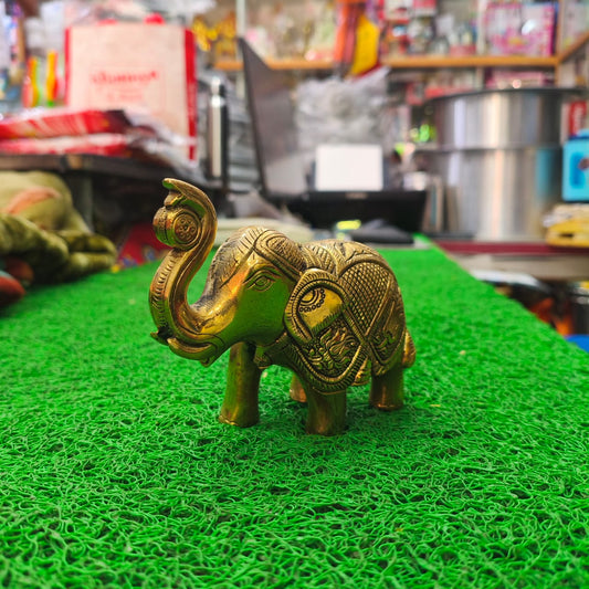Brass Elephant Pair Showpiece – Traditional Vastu & Home Décor