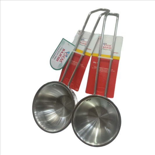 (TRIPLY) Stainless Steel Tadka pan with Long Handle, Spice Roasting Tadka Pan, Vagaria with Long Handle Frying Pan Spice Heating Pan