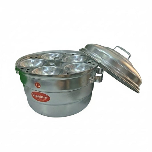 Heavy-Duty Aluminium Idli Steamer – Multi-Plate Idli Cooker