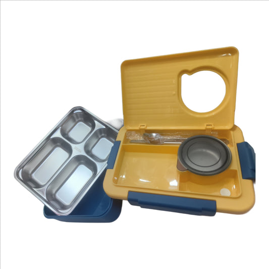 Stainless Steel Bento Lunch Box, 3 Compartments, Insulated Tiffin Box