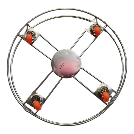 Amazon Stainless Steel LPG Gas Cylinder Trolley with Wheels (360° Rotating Wheels) | Heavy Duty Gas Stand with Rust-Resistant Frame for Kitchen Use | Premium Gas Cylinder Stand/Trolley