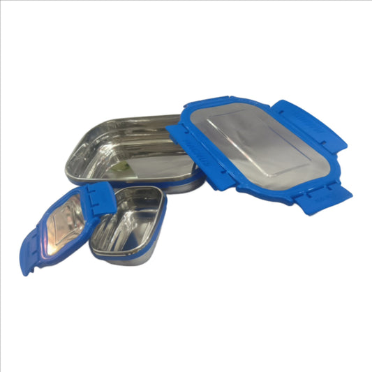 Magnus Bolt Deluxe Stainless Steel Lunch Box (800 Ml & 150Ml)