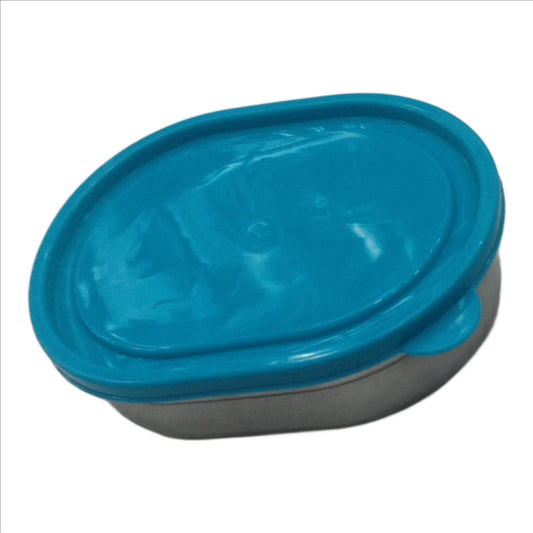 Premium Small Oval Stainless Steel Lunch Box with 1 spoon