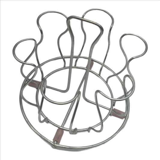 Puno Stainless Steel Glass Stand/Lotus Glass Stand/Glass Holder for Kitchen Dining Table(6 Glass Stand)