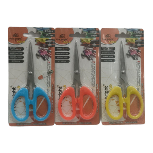 Stainless Steel Scissors with Plastic Handle - Sharp Multipurpose Shears for Office, Kitchen, Crafting, Sewing, School, Durable Lightweight Scissors for Cutting Paper