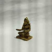 Goddess Annapurna Brass Idol (2.5-inch) | Blessings of Abundance & Skill
