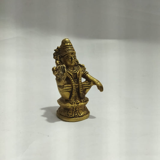 Lord Ayyappa Swami Brass Idol (4-inch) | Dharma Shasta