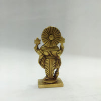 Brass Lord Vishnu Idol – Compact Divine Statue for Home & Office (9 cm × 3 cm × 4 cm)