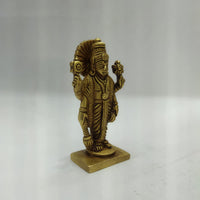 Brass Lord Vishnu Idol – Compact Divine Statue for Home & Office (9 cm × 3 cm × 4 cm)