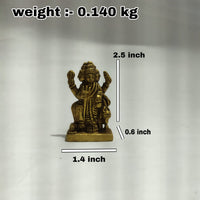 Lord Dattatreya Brass Idol (2.5-inch) | Trinity Incarnation