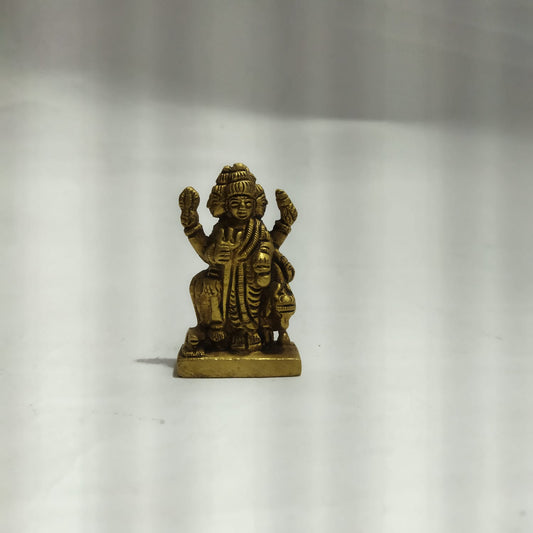 Lord Dattatreya Brass Idol (2.5-inch) | Trinity Incarnation