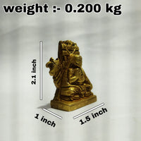 Sacred Raghavendra Swami Brass Idol (2.1-inch) | Moola Brindavana