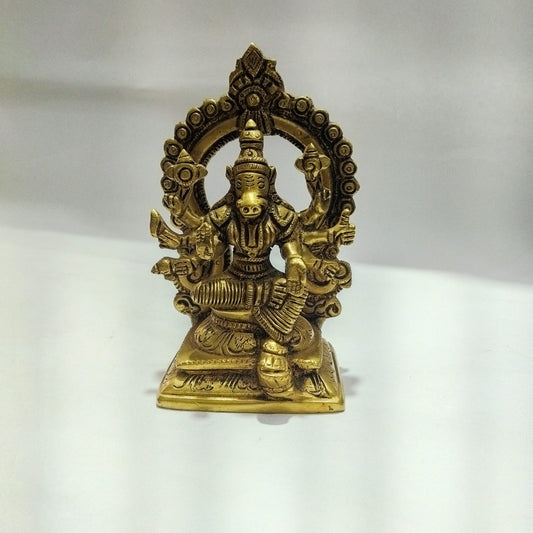 Brass Varahi Amman Idol – 5.5 inch | Divine Goddess Statue for Pooja &amp; Home Decor