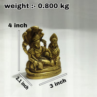 Brass Vishnu and Lakshmi Idol
