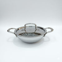 Virtue 18 cm Triply Kadai with SS Lid (1.3 Litre)