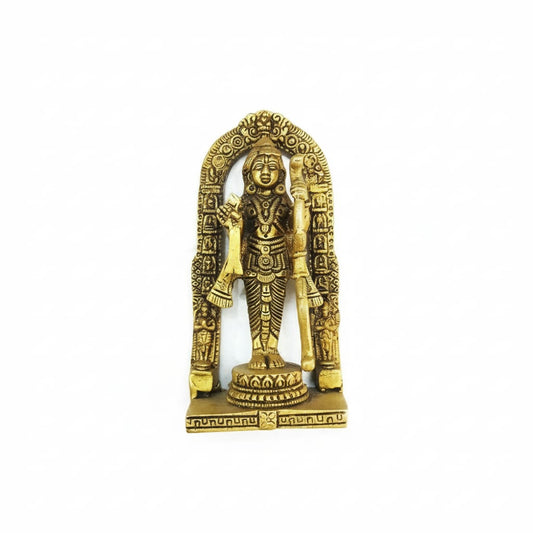 Brass Lord Ram Lalla Idol – Small Decorative Murti for Home &amp; Office (5.5 x 1.5 x 2.5 inches)