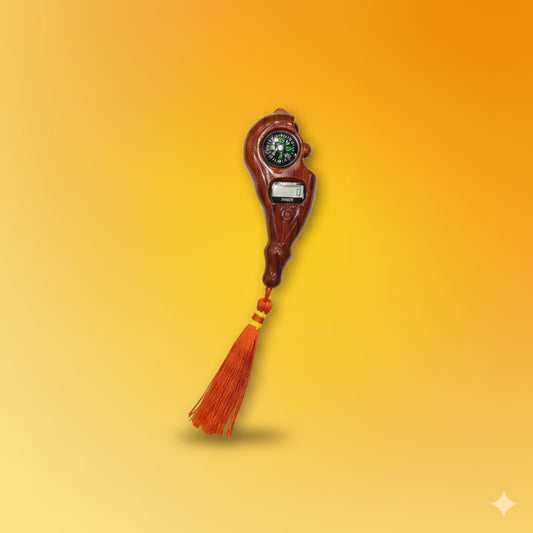 Feng Shui Compass Keychain with Digital Counter & Tassel