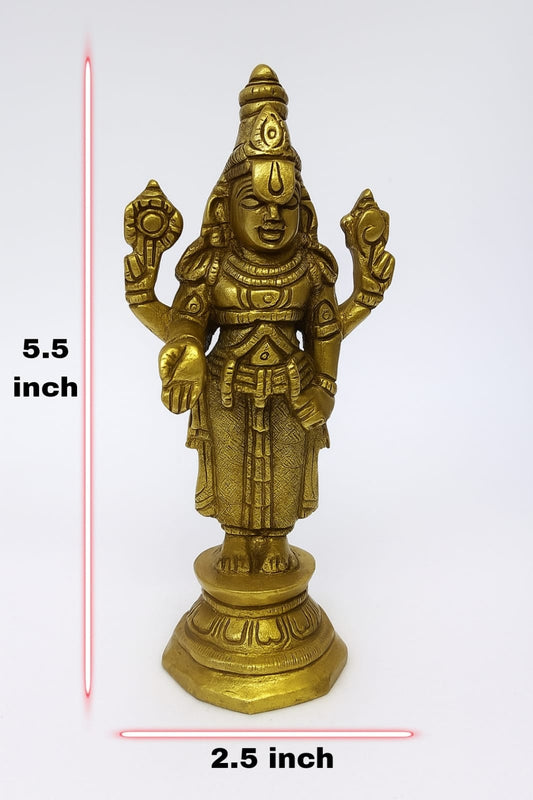 Tirupati Balaji Idol Baras 5.5inch