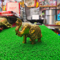 Brass Elephant Pair Showpiece – Traditional Vastu & Home Décor