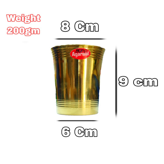 Brass Water Glass Set of 6