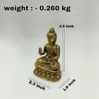 Brass Buddha Statue – 3.5 inch | Peaceful Decorative Idol for Home &amp; Office