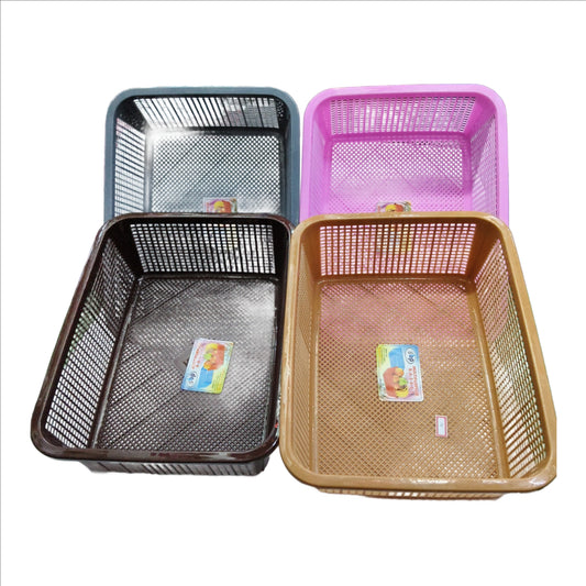 Square Basket Tray For Organizer for Home, Kitchen, Office, Desk Storage ( 33.5 CM H / 25.5 CM W / 9.5 CM L )