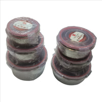 Stainless Steel Airtight Leak Proof Food Storage Container, Transparent Plastic Click-Lock Lid