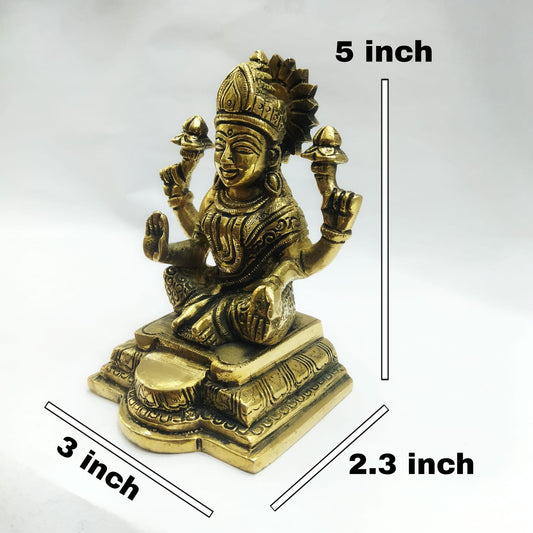 Maa Devi Lakshmi Brass Hindu God Statue Bhagwan Idol