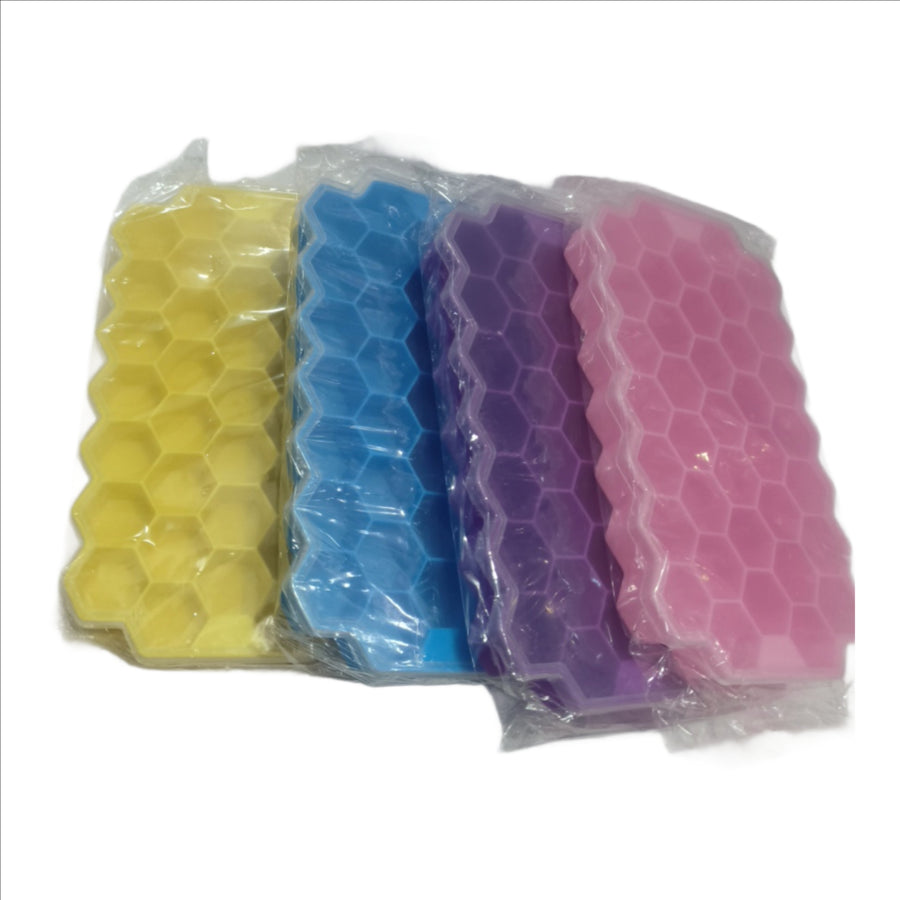 Brain Freezer Pack of Ice Cube Trays with Removable Lids Reusable Mould Flexible 37 Cubes