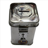 Stainless Steel Piggy Bank, Money Box for Saving Money for Kids Pressing