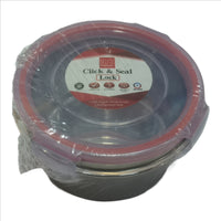 Stainless Steel Airtight Leak Proof Food Storage Container, Transparent Plastic Click-Lock Lid
