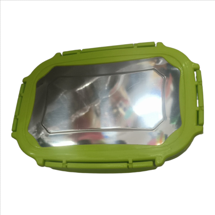 Stainless Steel Tiffin Lunch Box Container/Dabba with 4 Side Clip Lock Lid for Office & School Use