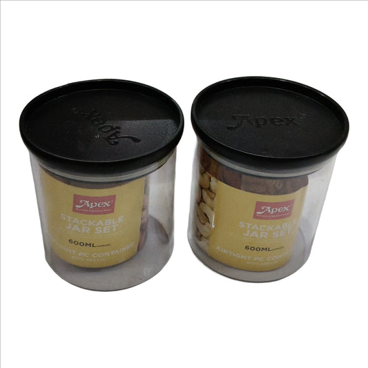 Multipurpose Set of 2 Air Tight, Lock (N) Tight Container with Handel, Unbreakable, Transparent Body Container, Unbreakable Plastic Made in India (