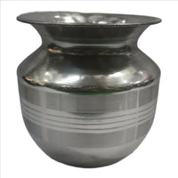 Bright Metal Heavy Gauge Stainless Steel Lota/Kalash/Milk Pot