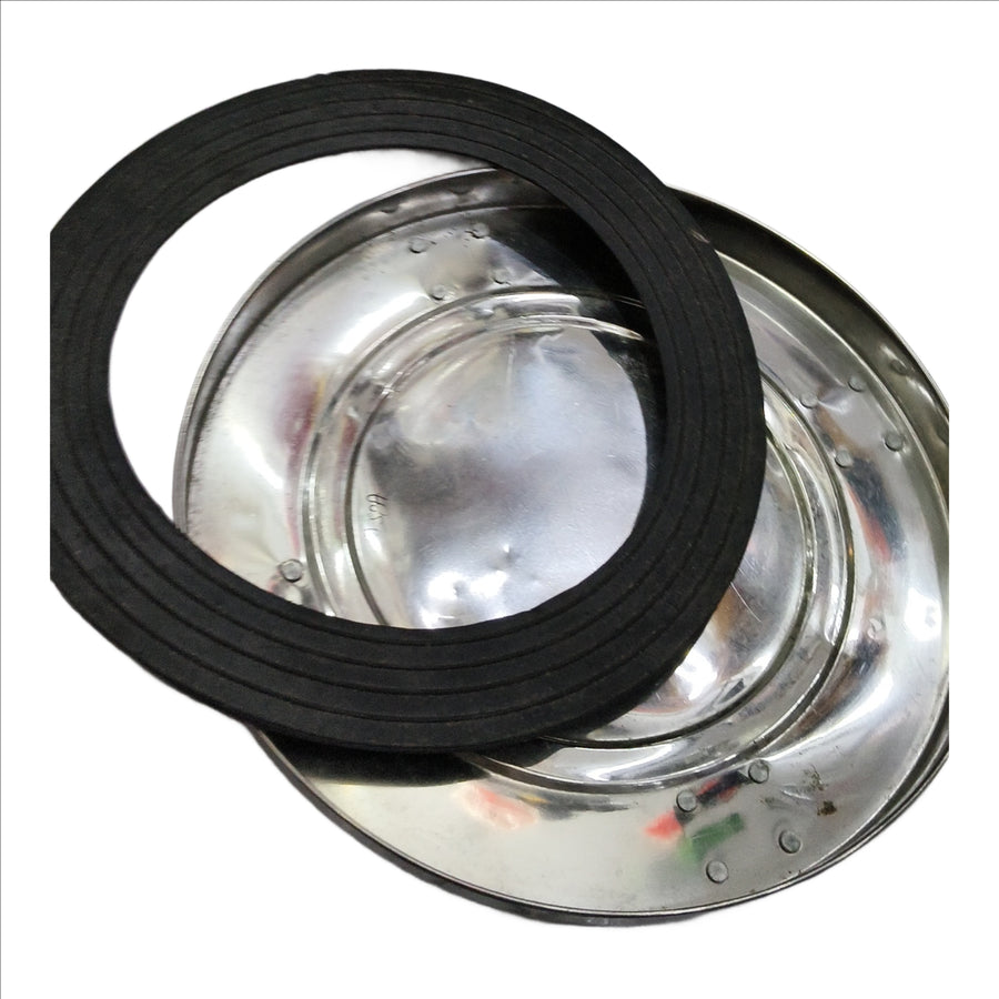 STEEL Gas Cylinder Trolley with Wheels | LPG Cylinder Stand - Heavy Duty - Compatible for Bharat | HP | Indian | Super and All Brands 4 Tyre Trolley | silver