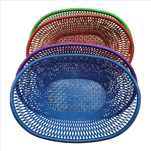 (Set of 1) Oval Plastic Storage Food Baskets