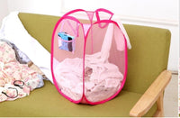 Foldable Pop-up Mesh Hamper, Laundry Hamper with Reinforced Carry Handles