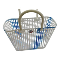 PP Plastic Storage Big Hand Basket Easy to Carry Fruit and Vegetable Storage Big Hand Basket (Medium size)