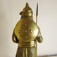 Brass Standing Maharana Pratap, Yellow, 7 x 5 x 9 Inch (L x W x H)for Home Office Mandir Decor Gift Items Collectible Handicraft Art