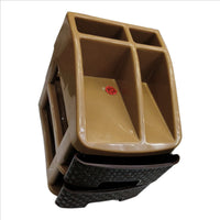Nakoda plastic Pride Drawer 2 Layer Plastic Drawer System for Kitchen, Offices, Home, Hospitals, Schools, Doctors, Beauty Parlour, Saloons Colour Bamboo, Color May Vary, (21.4 x 17.3 x 22.4) cm