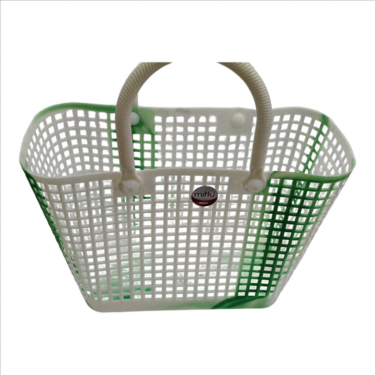 PP Plastic Storage Big Hand Basket Easy to Carry Fruit and Vegetable Storage Big Hand Basket (Big size)
