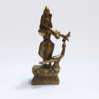 Brass Krishna Idol Playing Flute – 5.5 Inch