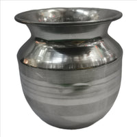 Bright Metal Heavy Gauge Stainless Steel Lota/Kalash/Milk Pot