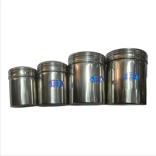 Stainless Steel Vertical Canisters/Ubha Dabba/Storage Containers