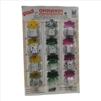 Small Wall Stick Agarbatti Stand Holder, Hook for puja, Steel | Pack of 12 | (Multi Color), Alloy Steel