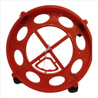 Durable Plastic Gas Cylinder Trolley with Wheels Gas Stand Lpg Cylinder Stand for Home and Kitchen- Red, 1 Piece