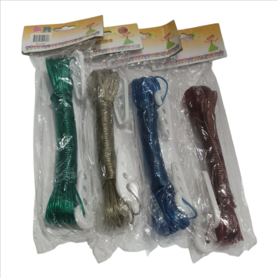 Plastic Coated Steel Cloth Drying Wire Rope Clothesline- 10 meter