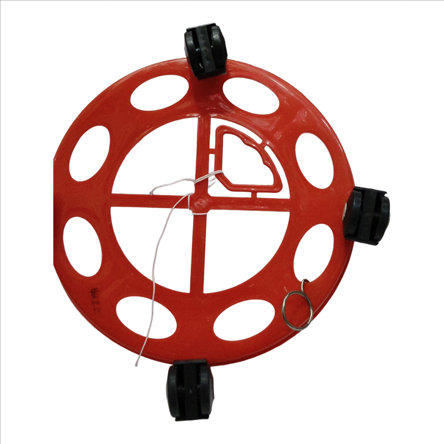 Durable Plastic Gas Cylinder Trolley with Wheels Gas Stand Lpg Cylinder Stand for Home and Kitchen- Red, 1 Piece