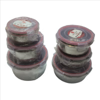 Stainless Steel Airtight Leak Proof Food Storage Container, Transparent Plastic Click-Lock Lid